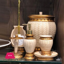 Icon Bathroom Accessories Set 7 Pcs Resin Material