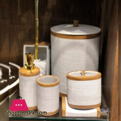 Icon Bathroom Accessories Set 7 Pcs Resin Material