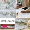 Kitchen Oil Proof Waterproof Sticker Marbel Design Kitchen Stove Cabinet PVC Stickers Self Adhesive Wallpapers DIY Wall Stickers ( 60 x 100 CM )