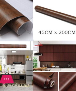 Kitchen Oil Proof Waterproof Sticker Wood Texture Kitchen Stove Cabinet PVC Stickers Self Adhesive Wallpapers DIY Wall Stickers ( 45 x 200 CM )