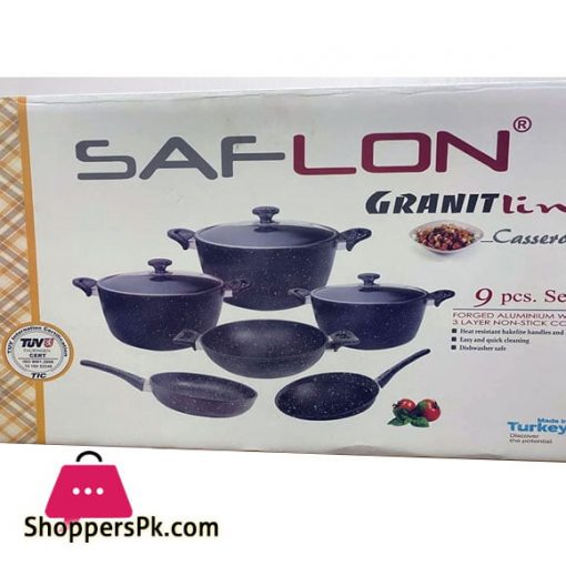 Saflon Granite Cookware Set - 9 Pcs Turkey Made - SF6700GR