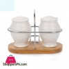 Salt and Pepper Pot with Bamboo Base JA7291