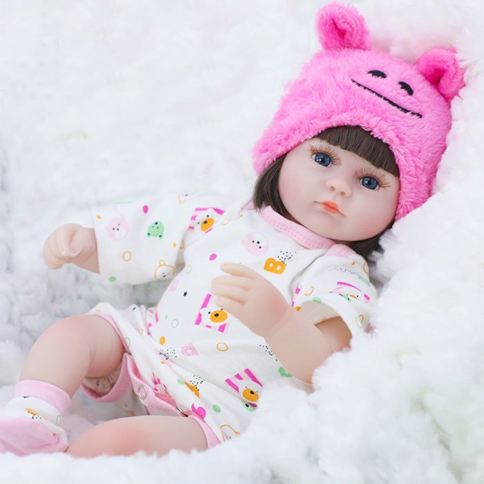 Silicone Vinyl Newborn Reborn Baby Doll Toy - 43 Cm
