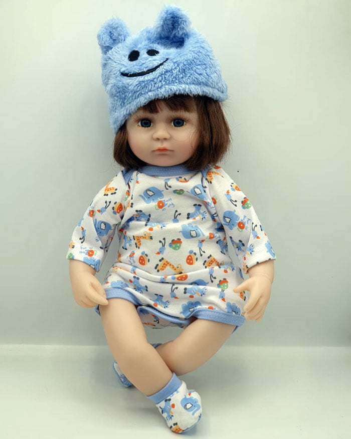 Silicone Vinyl Newborn Reborn Baby Doll Toy - 43 Cm