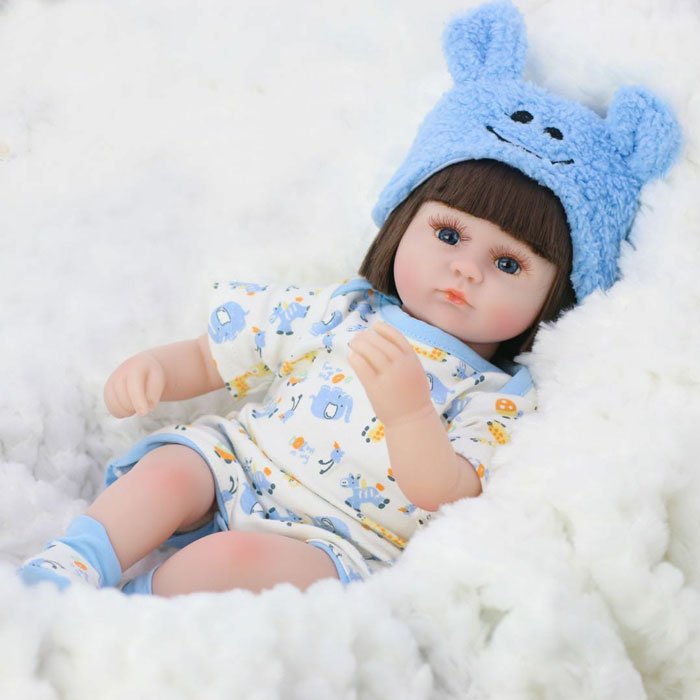 Silicone Vinyl Newborn Reborn Baby Doll Toy - 43 Cm