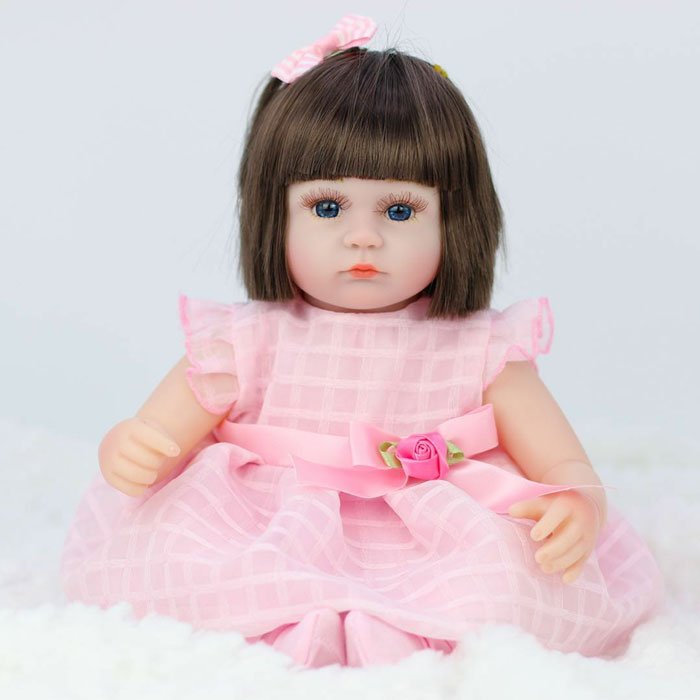 Silicone Vinyl Newborn Reborn Baby Doll Toy - 43 Cm