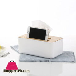 Wooden Cover Tissue Boxes with Mobile Holder