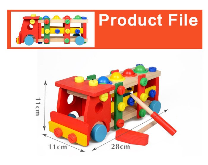 Wooden Knock Down Toy Car