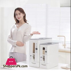 12 Kg Sealed Flour Rice Storage Cereal Grains Measurable Storage Barrel Rice Bucket Moisture-Proof Plastic Eco-Friendly Japan Style