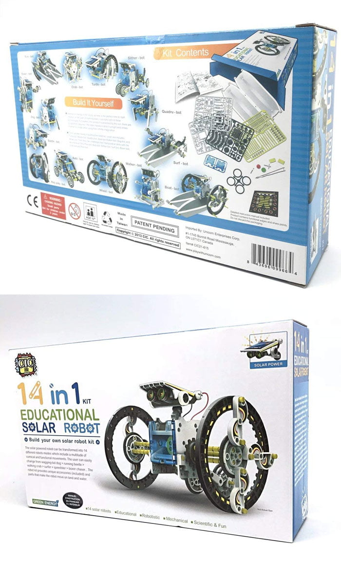 14 In 1 Solar Robot Kit Educational Solar Power Robot