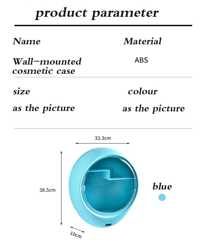 Modern Wall-Mounted Makeup Cosmetic Bathroom Organizer For Storage Box Dustproof &Amp; Waterproof 