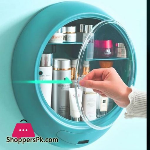Modern Wall-Mounted Makeup Cosmetic Bathroom Organizer for Storage Box Dustproof & Waterproof 
