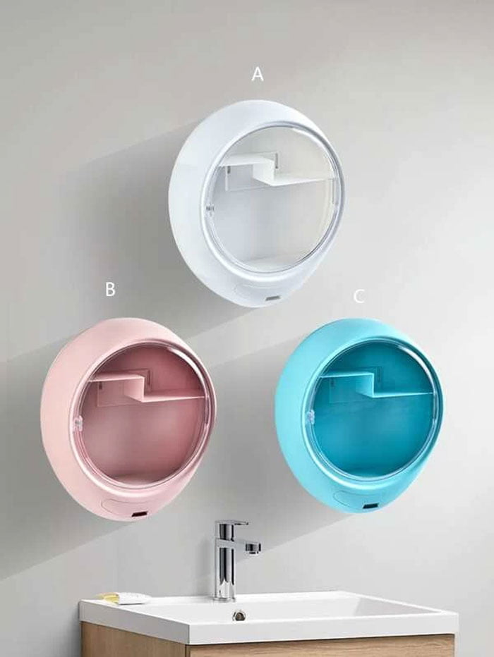 Modern Wall-Mounted Makeup Cosmetic Bathroom Organizer For Storage Box Dustproof &Amp; Waterproof 