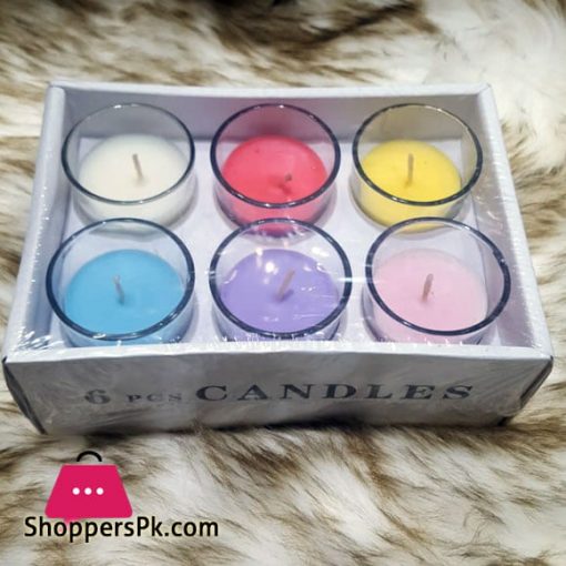 Candle Glass Pack of 6 Pcs