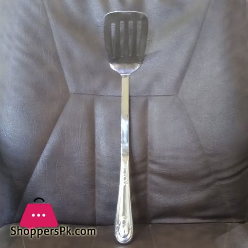 Cooking Slotted Turner Spoon Made from Heavy Gauge Stainless Steel