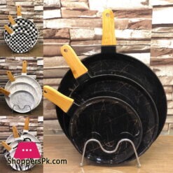 Creative Marble Ceramic Western Wood Handle Pizza, Dessert , Cake , Steak , Pasta Disc Plate 12-Inch