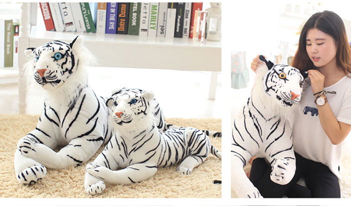 Cute Soft Stuffed Animal White Tiger Plush Toy For Children - 58 Inch