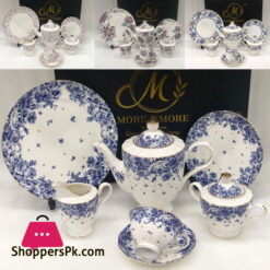 Elegance Designs 24 Pieces Tea Set Half Gold Bone China 669-4