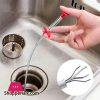 Flexible Stainless Steel Claw Spring Drain Sink Cleaning Tool - 3 Feet