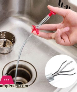 Flexible Stainless Steel Claw Spring Drain Sink Cleaning Tool - 3 Feet