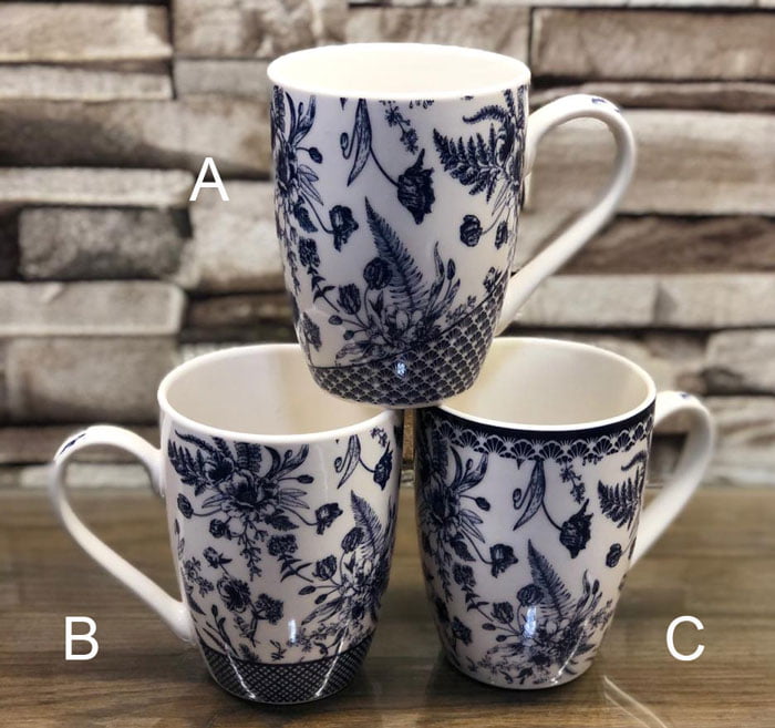 Flower Design Mug ( Set of 6 ) 44-8