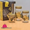 Golden Leaf Jar Set 3 Pcs Turkey Made 🇹🇷