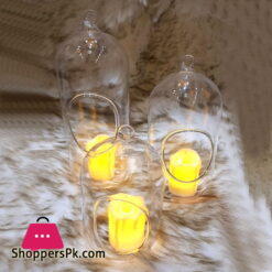 Creative Hanging Glass Vase Glass Plant Terrarium for Home Decoration Glass Bottle Fireproof 3 Pcs