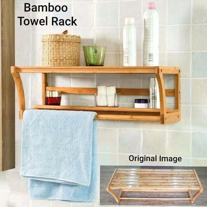 High Quality Bamboo Wood Towel Bar