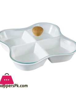 Imperial 4 Partition Dry Fruit Tray With Glass Lid