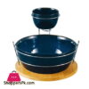 Imperial Ceramic Chip &Amp; Dip Bowl Setblack