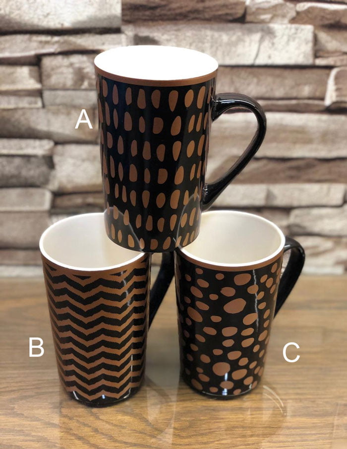 Jazzy Gold Mug ( Set Of 6 ) 44-7