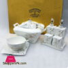 Johanson Bros England 26 Pcs Soup Set Bone China Square Silver &Amp; Gold