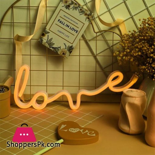 Novelty LOVE Sign LED Neon Light Wedding Party Decorative Lamp for Room Indoor
