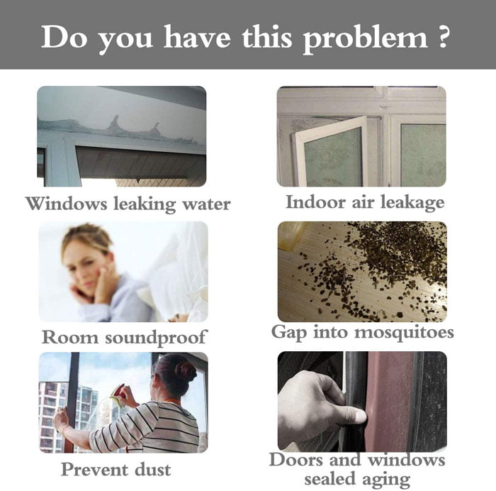 Silicone Seal Strip,Weather Stripping For Door Or Window,Weatherproof Soundproof Self Adhesive Door Strip Bottom,Insect Proof Silicone Sealing Sticker 1 Meter