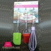 Silicone Spatula Brush Set with Plastic Balloon Whisk / Egg Beater (Multicolour)