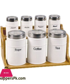 Solecasa 7 Pcs Jar Set With Wood Stand