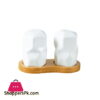 Solicasa Salt And Pepper Pot With Bamboo Base