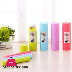 Striped Plastic Toothbrush Box 3 Pcs