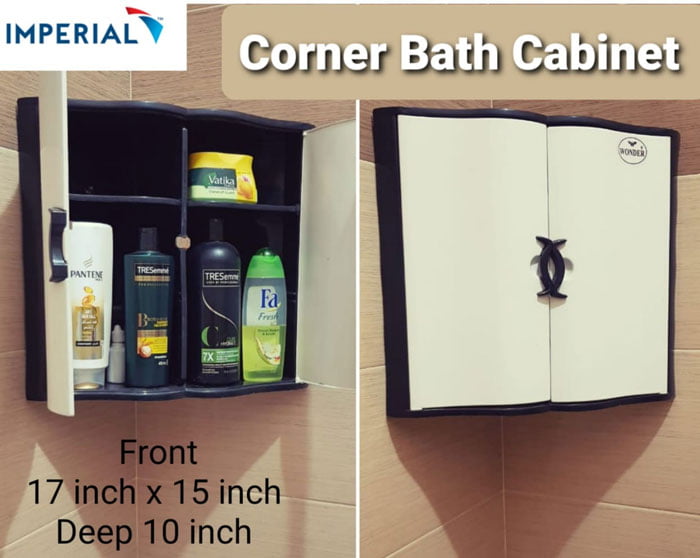Wonder Corner Bathroom Cabinet Plastic