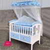 Wood Baby Cot With Mosquito Net 8201