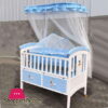 Wood Baby Cot With Mosquito Net 8201