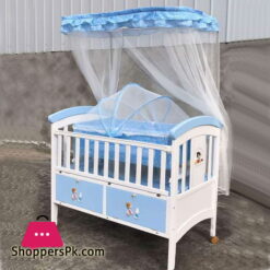 Wood Baby Cot With Mosquito Net 8201