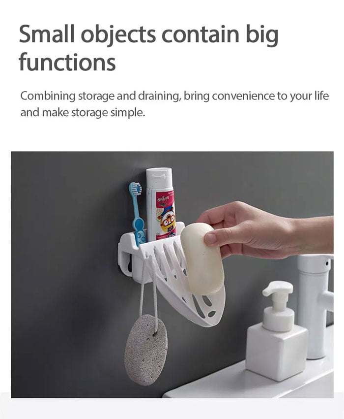 1 Pcs Simplicity Soap Dish Punch-Free