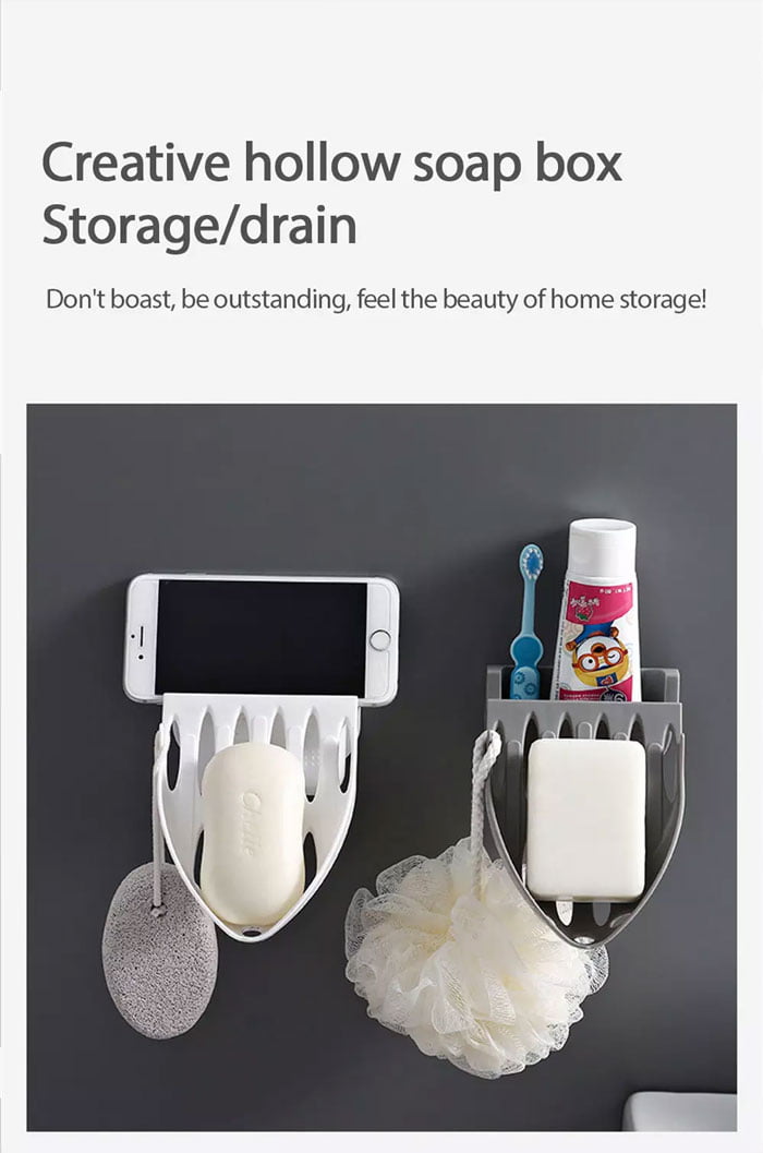 1 Pcs Simplicity Soap Dish Punch-Free