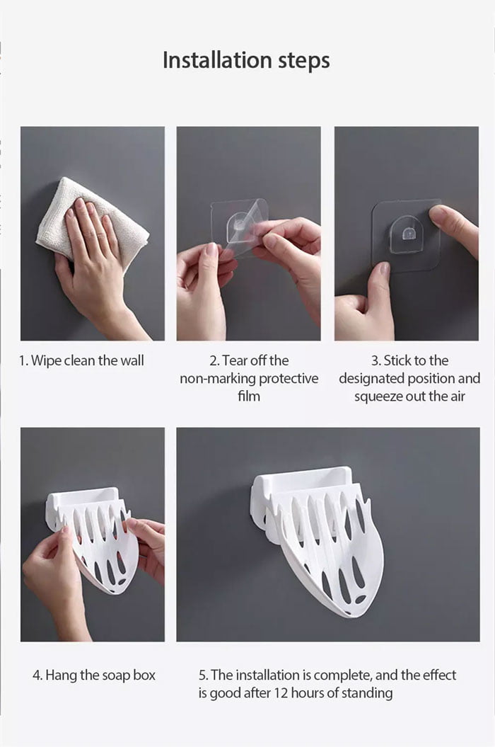 1 Pcs Simplicity Soap Dish Punch-Free