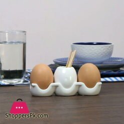 Salt & Pepper With Toothpick Holder (Ceramic)