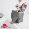 Elephant Cutlery Holder Drains Excess Water Uniquely