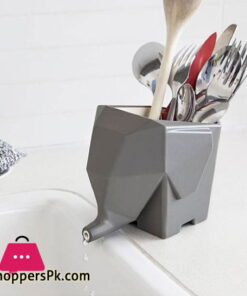 Elephant Cutlery Holder Drains Excess Water Uniquely