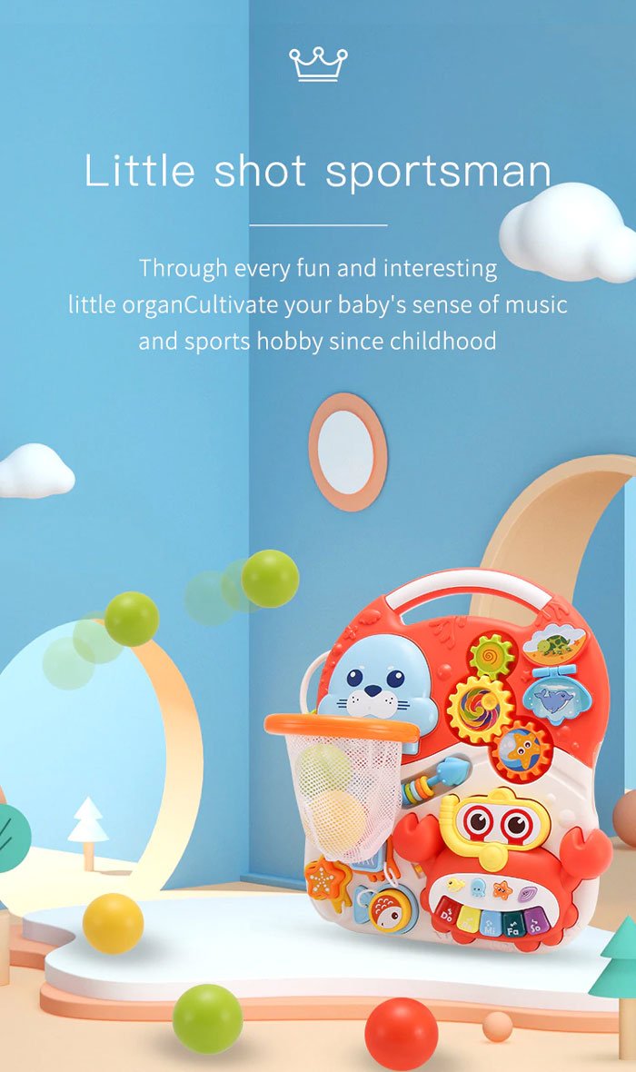 Huanger 2-In-1 Multifunctional Baby Walker Game Table With Wheel 6 To 24 Months Anti-Rollover Stroller Child Walker For Baby