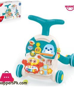 Huanger 2-in-1 Multifunctional Baby Walker Game Table with Wheel 6 to 24 Months Anti-Rollover Stroller Child Walker for Baby